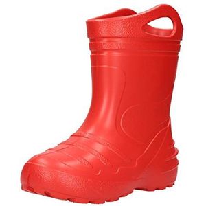 FUZZIO SeSeGrip rubberlaarzen voor kinderen, regenlaarzen, licht gevoerd, rood, 24 EU Schmal