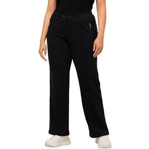 Ulla Popken Joggingbroek voor dames, met reflecterende strepen, zwart, 42/44