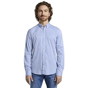 TOM TAILOR Mannen Slim fit overhemd van katoen 1008320, 15837 - Light Blue Oxford, XL