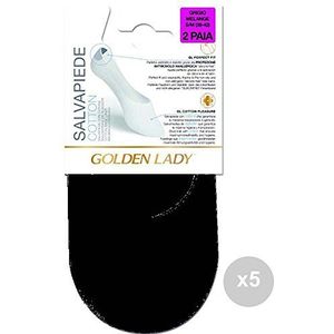Golden Lady Set 5 voetenzak zwart 35/38 katoen 2 paar vrouwen sokken, meerkleurig, een maat