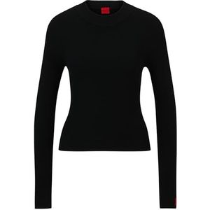 HUGO Sanduz Gebreide sweater voor dames, zwart 1, XS