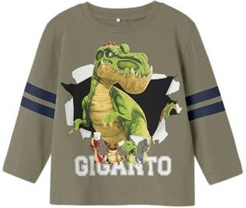 NAME IT Jongen's Nmmsof Giganto Ls Nreg Top Vde, Zeemeermin, 104, Zeemeermin, 104