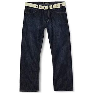 Enzo Heren Regular Fit Jeans, Blauw (Darkwash), 42W / 32L