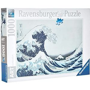 Ravensburger - The Great Wave Off Kanagawa puzzel, 70 x 50 cm, puzzel met 1000 stukjes, eenvoudig te componeren puzzel voor volwassenen en jongeren - Puzzel beroemde afbeeldingen om te tentoonstellen