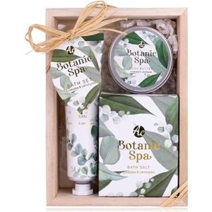 Accentra Badset voor dames, cadeauset Botanic Spa in mooie geschenkdoos, 3-delige verzorgingsset met handcrème, boter en badzout, cadeauset voor Valentijnsdag en Moederdag
