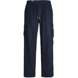 JPSTBILL JJNATE Linnen Blend Cargo Jog SN, navy, S
