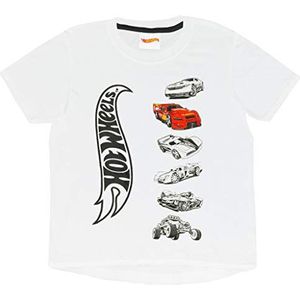Hot Wheels Stacked Autos T-shirt, Meisjes, 80-152, Weiß, Officiële Koopwaar