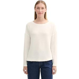 TOM TAILOR Sweatshirt voor dames, 10315 - Whisper White, XXL