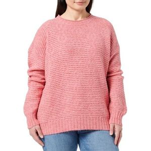 Trendyol Dames gestructureerde lange mouwen reguliere sweater, Rosé, L