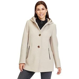 Gil Bret Dames wollen jas met capuchon, 7306 Desert Beige, 40