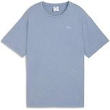 PUMA - Essentials Elevated - T-shirt - Blauw - Relaxed Pasvorm