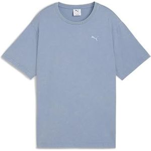 PUMA - Essentials Elevated - T-shirt - Blauw - Relaxed Pasvorm