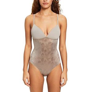 ESPRIT Shapewear romper voor dames Soft Shaping Lace Soft body, taupe (lichttaupe), 85A