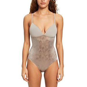 ESPRIT Shapewear romper voor dames Soft Shaping Lace Soft body, taupe (lichttaupe), 75A