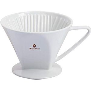 Westmark Porseleinen koffiefilterhouder, filtermaat 4, voor maximaal 4 kopjes koffie, Brasilia, 24482260