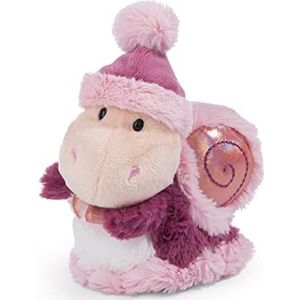 Zachte knuffel slak Soa 17cm roze staand - Duurzaam zacht speelgoed gemaakt van zachte pluche, schattig zacht speelgoed om mee te knuffelen en te spelen, geweldig geschenkidee