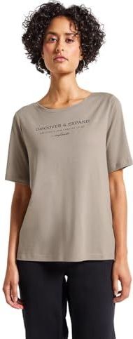 STREET ONE - T-shirt - Morning beige - Met Belettering
