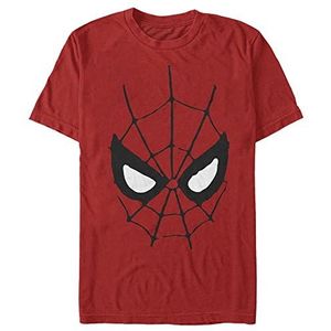 Marvel Spider-Man Classic - Spidey Mask Unisex Crew neck T-Shirt Red 2XL