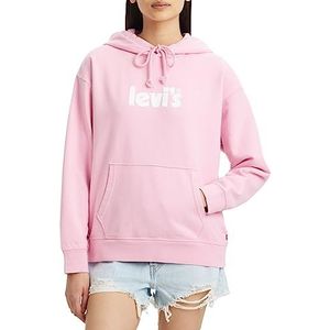 Levi's Graphic Standard Hoodie Vrouwen, Poster Logo Prism Pink, XXS