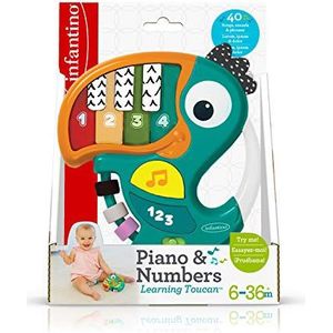 Infantino 212011 Piano & Numbers Learning Toucan, Multicolored