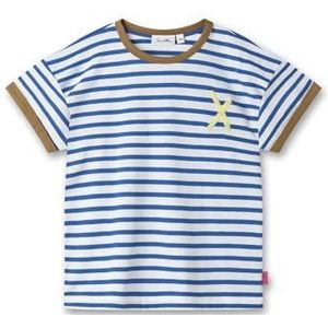 Sanetta T-shirt met korte mouwen voor jongens, 100% biologisch katoen, blue aqua, 116 cm