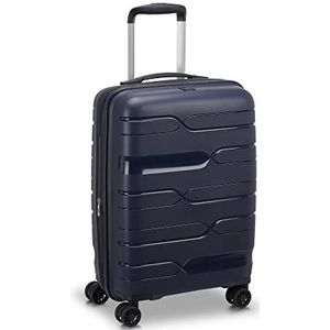 MODO by Roncato MD1 uitbreidbare trolley met Tsa, Donkerblauw, Bagaglio a mano, Harde koffer met uitbreidbaar middendeel en draaibare wielen