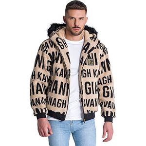 Gianni Kavanagh Beige Bronx Sherpa jas voor heren, Beige, M