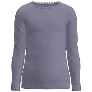 NAME IT Meisjes Nmfkab Ls Top Noos shirt met lange mouwen, Heirloom Lilac/Detail: melange, 110