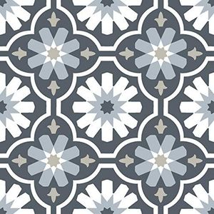 FloorPops FP2944 Sevilla Peel & Stick vloertegels, grijs, 60"" L x 24"" B x 0,05"" T