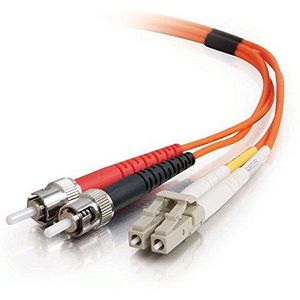 C2G 15m Fibre/Fiber Optic kabel voor Fast Ethernet, Fiber Channel, ATM en Gibabit Patch kabel LC/ST LSZH Duplex Multimode 50/125 Fibre kabel