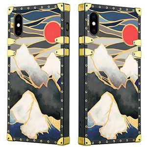 Vierkant Edge Phone Case iPhone XS Max Hill Gold Corner Bumper Protection Case voor iPhone XS Max