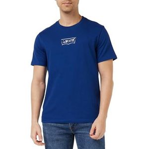 Levi's Graphic Crewneck Tee T-shirt Mannen, Chrome Batwing Estate Blue, XS