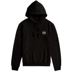 G-STAR RAW Heren Logo Regular Hooded Long Sleeve Sweater, Zwart (Dk Black D24800-d991-6484), L