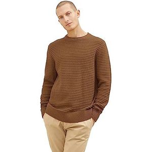 TOM TAILOR Uomini Gebreide trui 1033655, 18950 - Havana Brown Melange, L