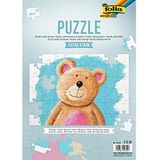 folia 2320 Puzzel blanco, 48 delen, DIN A4, extra sterk, ideaal om zelf te schilderen