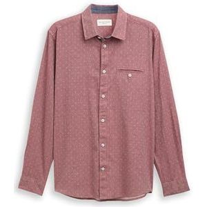 TOM TAILOR heren overhemd, 38958 - Red Dobby Structuur, L