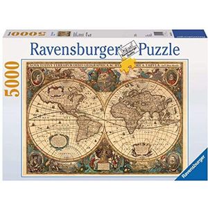 Ravensburger puzzel Antieke wereldkaart - Legpuzzel - 5000 stukjes