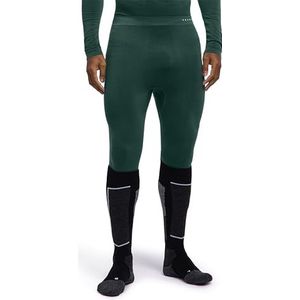 FALKE Heren Broek van onderlaag Maximum Warm 3/4 M Ti functioneel materiaal sneldrogend 1 stuk, Groen Holly 7385 Trend, M