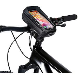 Tech-Protect XT3 Bike Mount Stuurtas, mobiele telefoontas, fietstas, fietsstuurtas, waterdichte telefoonhoes voor smartphone, zwart