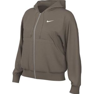 Nike Sportswear Phoenix DQ5758-233, fleece oversized dameshoodie met doorlopende ritssluiting, Mink Brown/Sail, XS