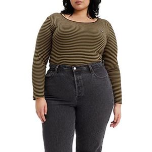 Levi's dames Plus Size Honey Long-Sleeve, Julip Stripe Mole, 1XL