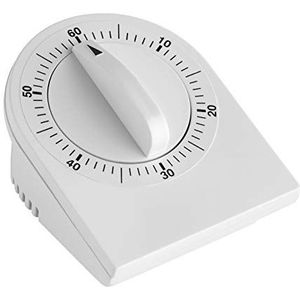 TFA Dostmann analoge kookwekker, 38.1020, eierwekker, 0-60 min, gemakkelijk leesbare cijfers, om neer te zetten, wit, kunststof, (L) 75 x (B) 57 x (H) 93 mm