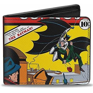Buckle-Down Unisex-Adult's Tweevoudige portemonnee Batman, Geel, Geel