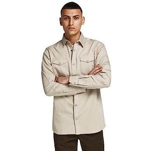 JACK & JONES Overhemd heren Jjesheridan Shirt L/S Noos,Crockery.,XXL