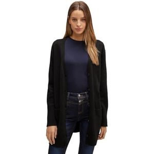 STREET ONE Cardigan met lange knopen, zwart, 42