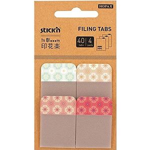 Stick'n Bladwijzer - index tabs - 38x25mm, 4x gekleurde decoratie tabs, 40 sticky tabs