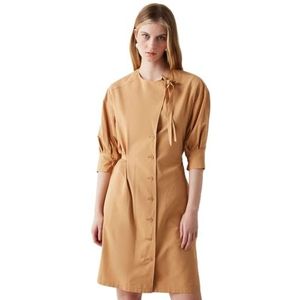 IPEKYOL Dames Lyocell Jurk, Camel, 44