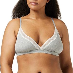 Sloggi Go-bralette met ribbels voor dames, medium grijs gemêleerd (M033), M