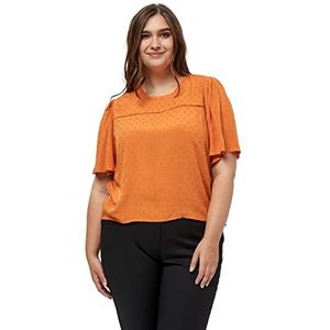 Peppercorn Dames Faith Blouse Curve, Perzik Karamel, 44 NL/Meer