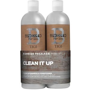 Bed Head for Men - Clean Up - Shampoo en Conditioner - 2 x 750 ml